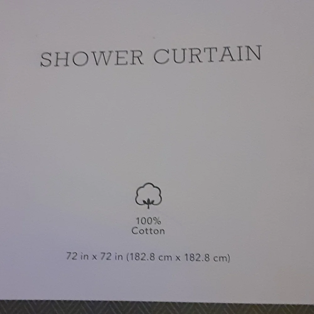 Threshold light gray white striped fabric shower curtain 72